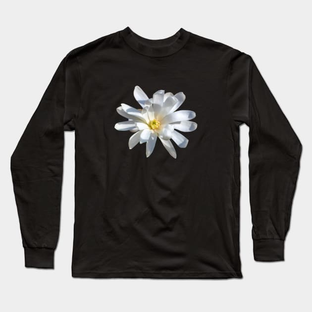 beautiful white flower Long Sleeve T-Shirt by rickylabellevie